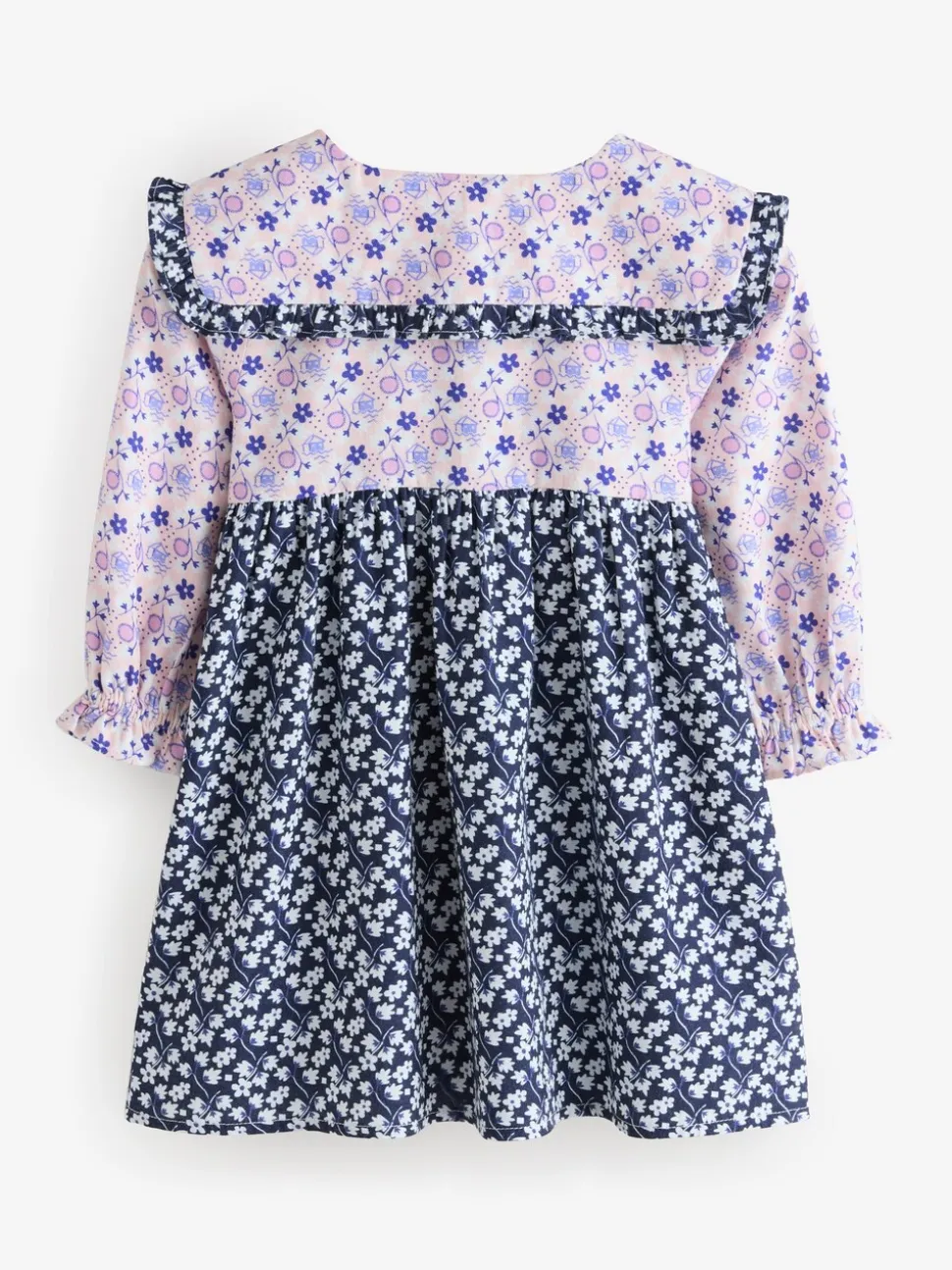 Cath Kidston Multi Navy Ditsy - Jurkje met kraag en lange mouwen (3mnd-8jr)
