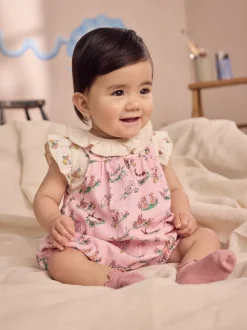 Cath Kidston roze bloemenprint - Babyromper van bedrukte jersey