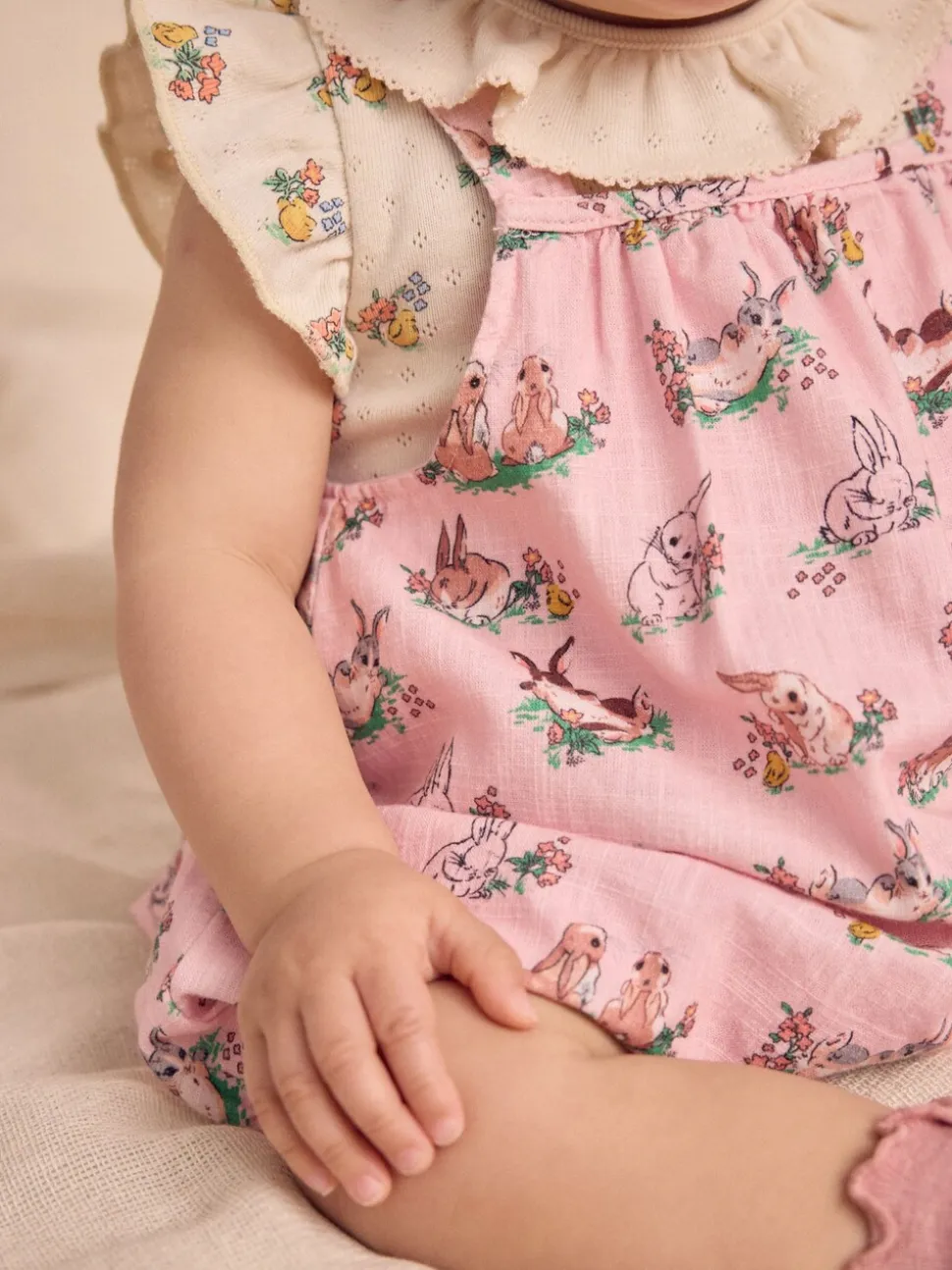 Cath Kidston roze bloemenprint - Babyromper van bedrukte jersey