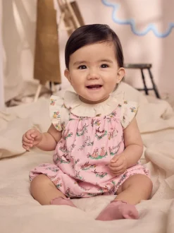 Cath Kidston roze bloemenprint - Babyromper van bedrukte jersey