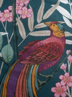 Catherine Lansfield - Dekbedovertrek- en kussensloopset met tropische bloemen en vogels