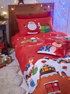 Catherine Lansfield - Santa's Christmas Presents - Set van dekbedovertrek en kussensloop