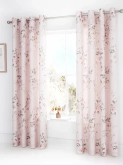 Catherine Lansfield Canterbury ringgordijnen met bloemenprint