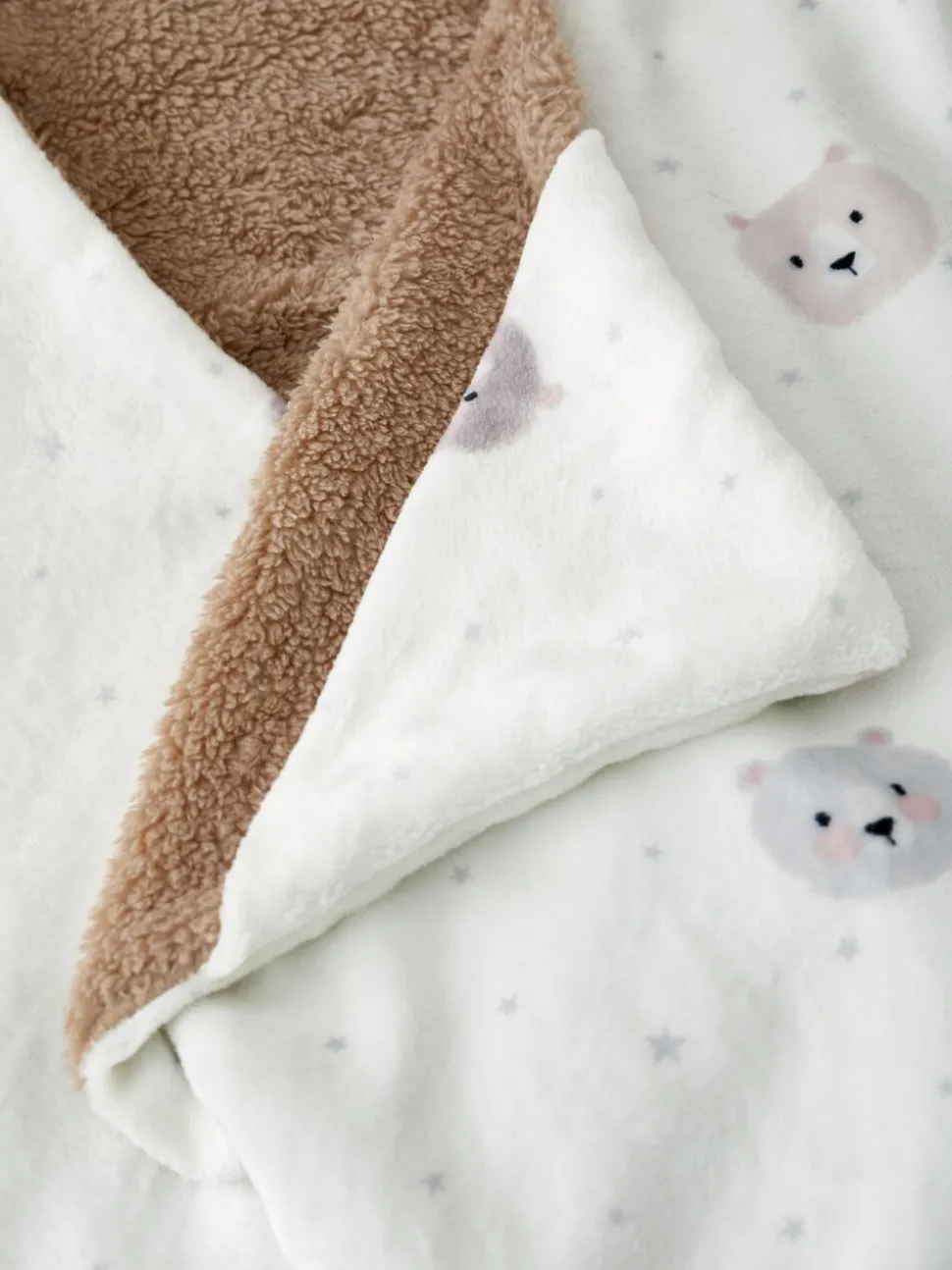 Catherine Lansfield Cosy Bear So Soft Fleece Hooded Blanket