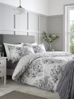 Catherine Lansfield Elinda omkeerbare dekbedovertrekset met bloemenprint