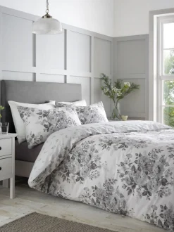 Catherine Lansfield Elinda omkeerbare dekbedovertrekset met bloemenprint