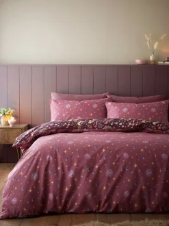 Catherine Lansfield Enchanted Twilight dekbedovertrek met dierenprint en kussensloop