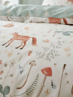 Catherine Lansfield Enchanted Twilight dekbedovertrek met dierenprint en kussensloop