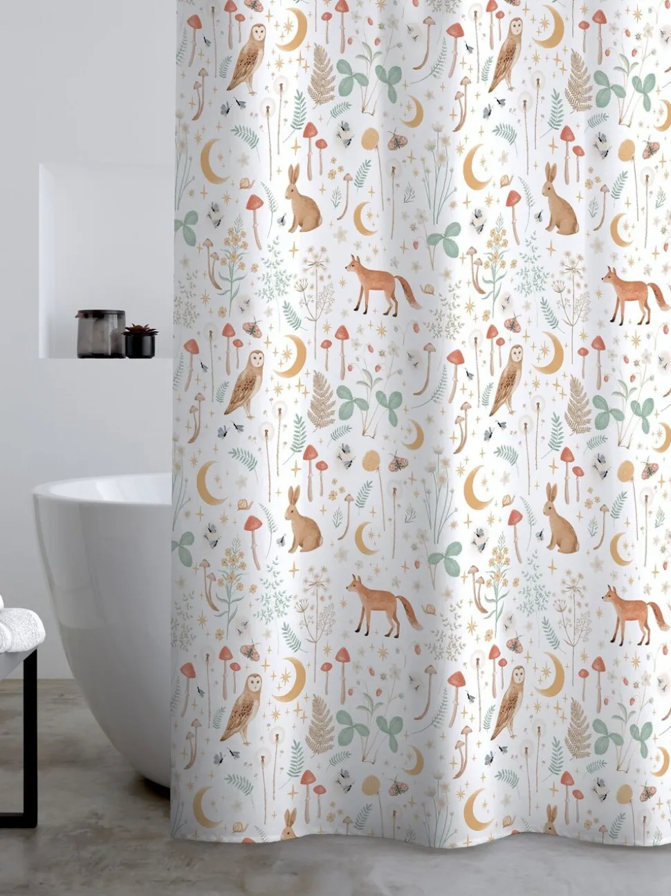 Catherine Lansfield Enchanted Twilight Animal Shower Curtain