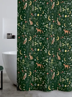 Catherine Lansfield Enchanted Twilight Animal Shower Curtain