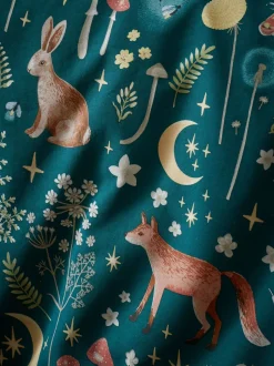 Catherine Lansfield Enchanted Twilight dekbedovertrek met dierenprint en kussensloop