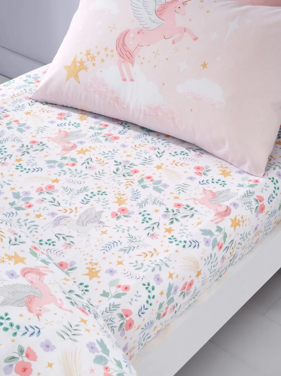 Catherine Lansfield Fairytale Unicorn Fitted Sheet