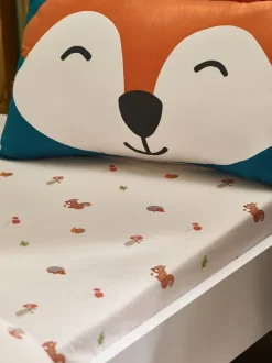 Catherine Lansfield Fox and Woodland Friends Fitted Sheet