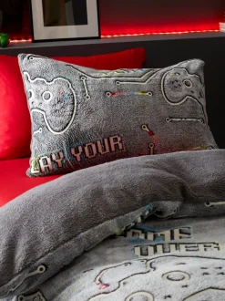Catherine Lansfield Game Over Glow in the Dark fleece dekbedovertrekset