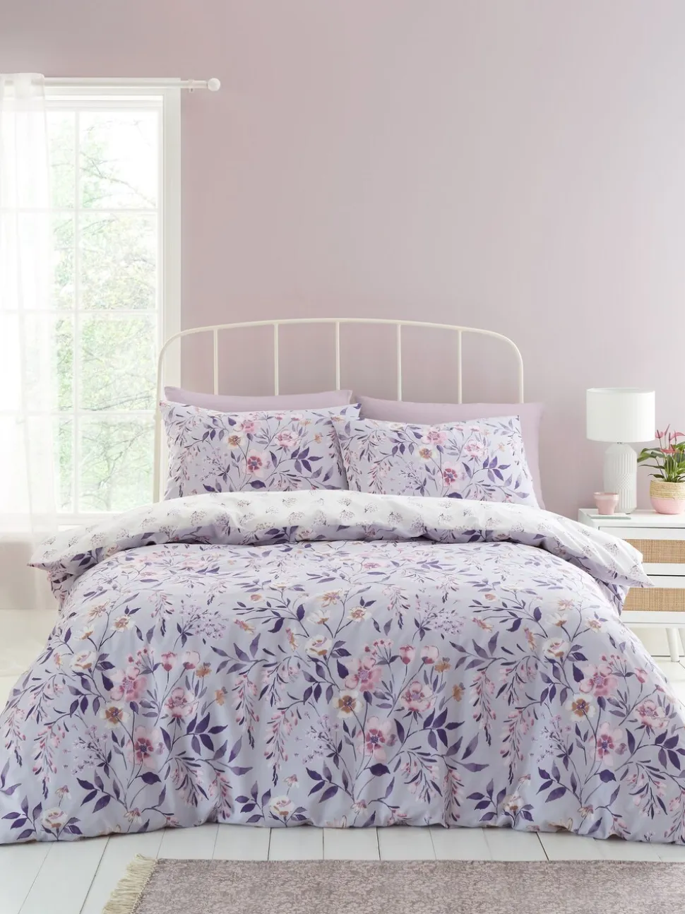 Catherine Lansfield Isadora Floral Reversible Duvet Cover Set