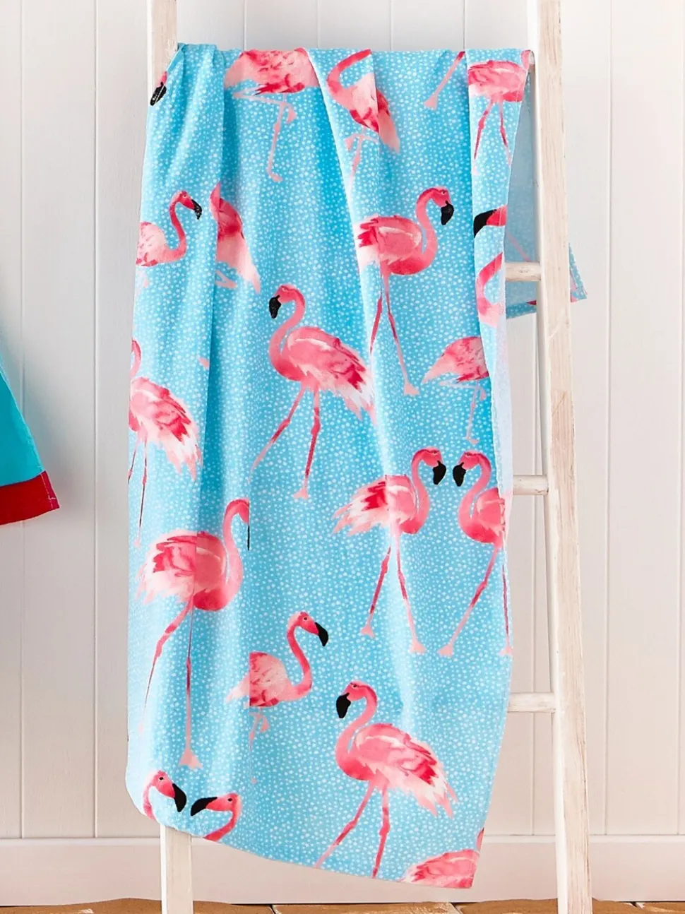 Catherine Lansfield katoenen strandhanddoek met flamingoprint