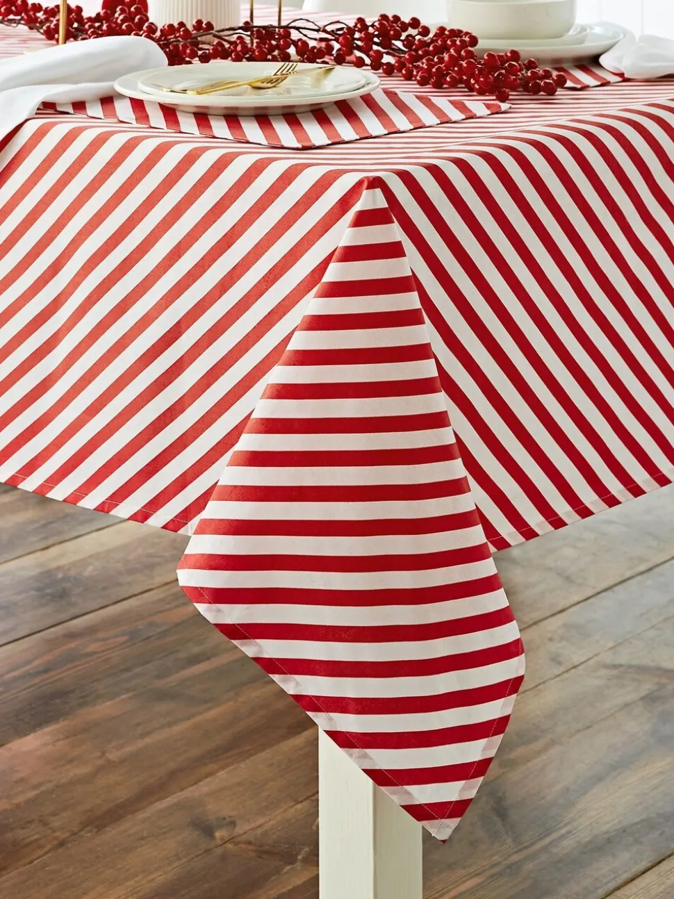 Catherine Lansfield Kerstmis Candy Cane 100% katoenen tafelkleed