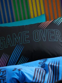 Catherine Lansfield omkeerbaar Game Over dekbedovertrek en kussenslopen