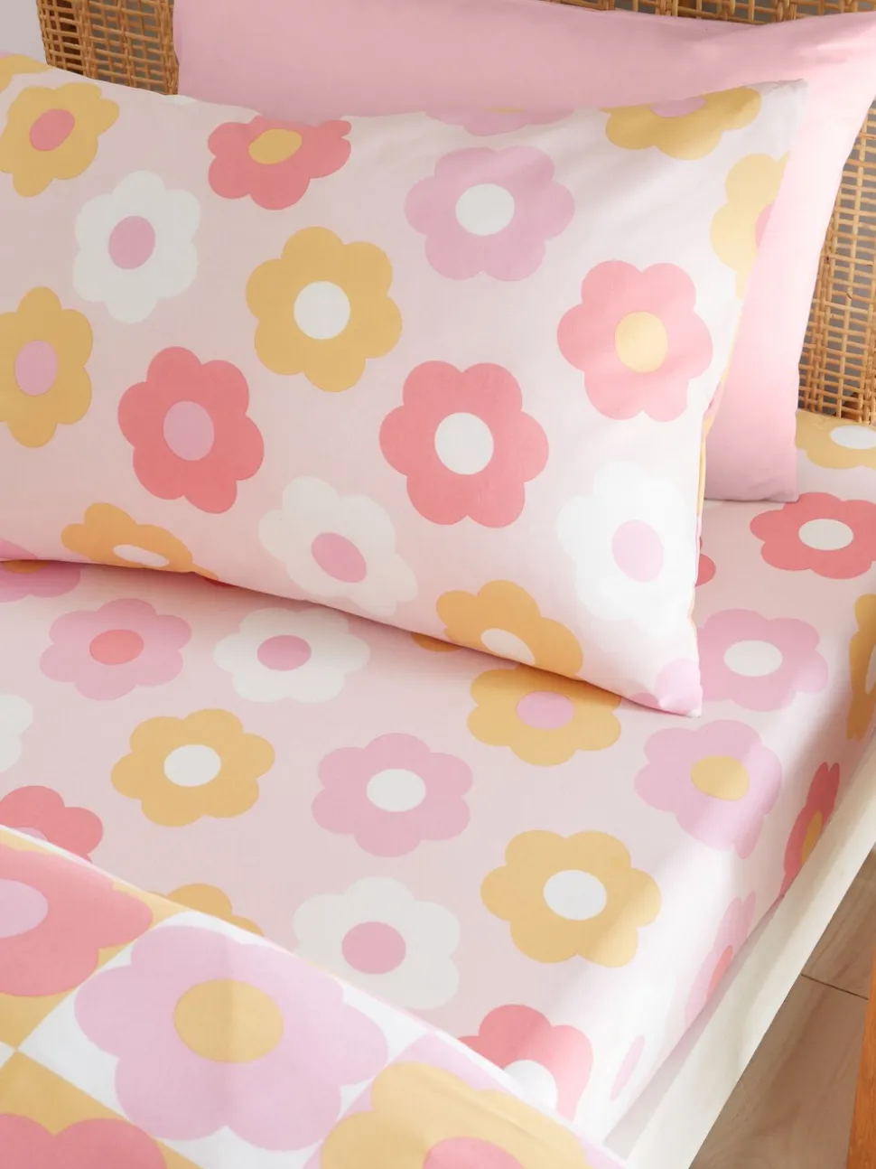 Catherine Lansfield retro Daisy hoeslaken