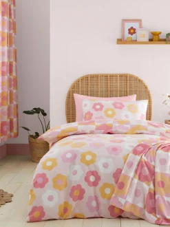 Catherine Lansfield Retro Daisy omkeerbare dekbedovertrekset