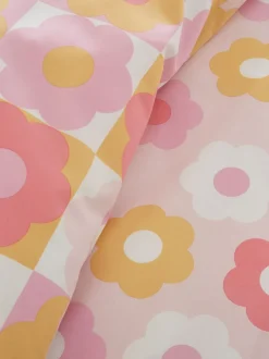 Catherine Lansfield Retro Daisy omkeerbare dekbedovertrekset