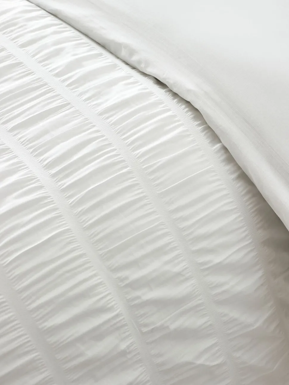 Catherine Lansfield Seersucker Frill Duvet Cover Set
