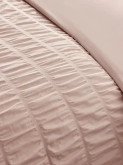 Catherine Lansfield Seersucker Frill Duvet Cover Set