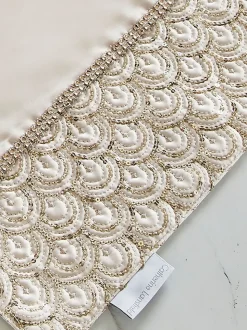 Catherine Lansfield Set van 4 Deco Pailletten Eetkamer Placemats