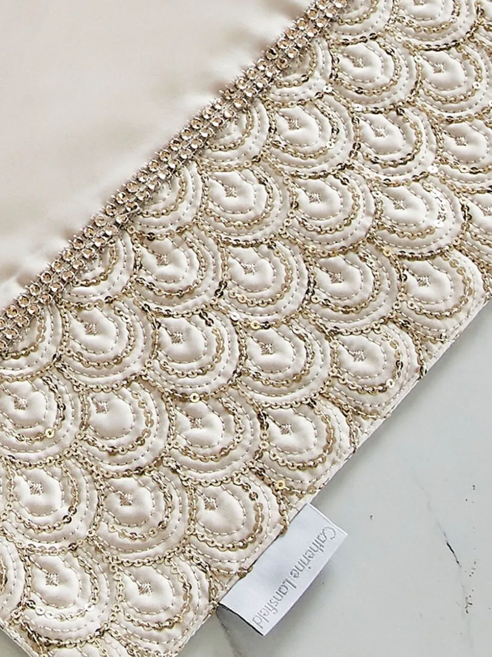 Catherine Lansfield Set van 4 Deco Pailletten Eetkamer Placemats