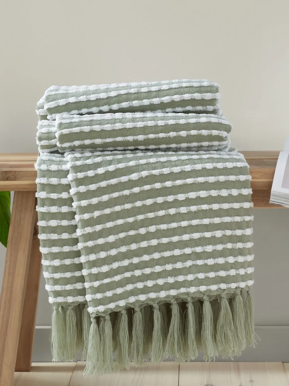 Catherine Lansfield Stab Stitch Throw
