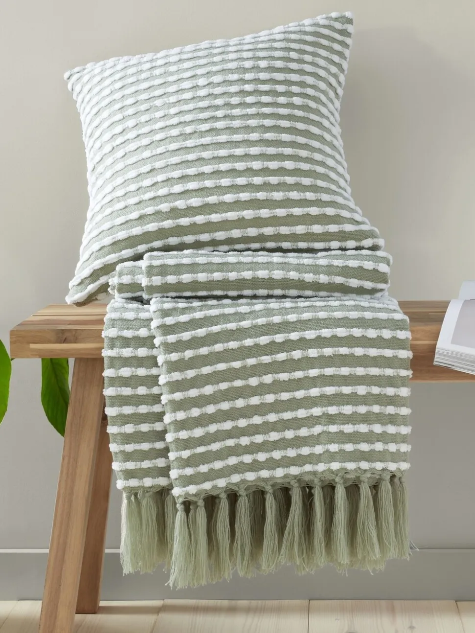 Catherine Lansfield Stab Stitch Throw
