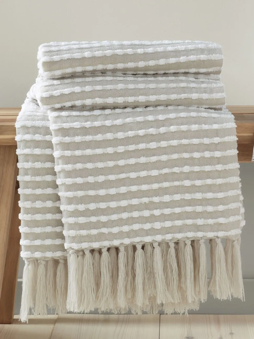 Catherine Lansfield Stab Stitch Throw