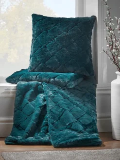 Catherine Lansfield Teddy behaaglijke en zachte geruite bedloper van fleece