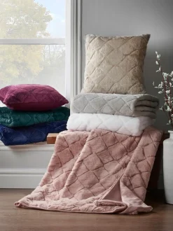 Catherine Lansfield Teddy behaaglijke en zachte geruite bedloper van fleece