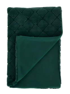 Catherine Lansfield Teddy behaaglijke en zachte geruite bedloper van fleece
