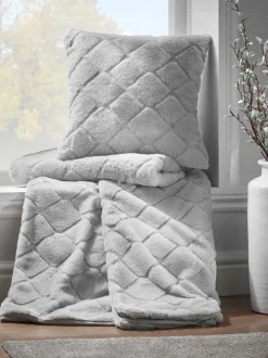 Catherine Lansfield Teddy behaaglijke en zachte geruite bedloper van fleece