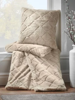 Catherine Lansfield Teddy behaaglijke en zachte geruite bedloper van fleece