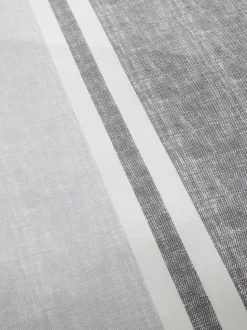 Catherine Lansfield Textured Banded Stripe Reversible Duvet Cover Set