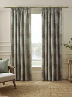 Catherine Lansfield Woodland Trees Lined Pencil Pleat Curtains