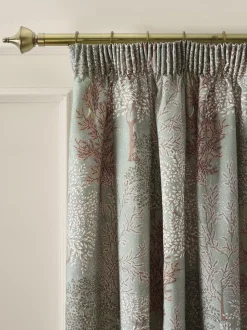 Catherine Lansfield Woodland Trees Lined Pencil Pleat Curtains
