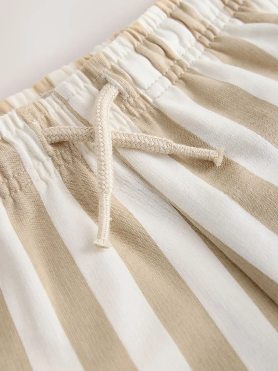 Cement/Ecru Stripe - Jersey short (3 mnd-7 jr)