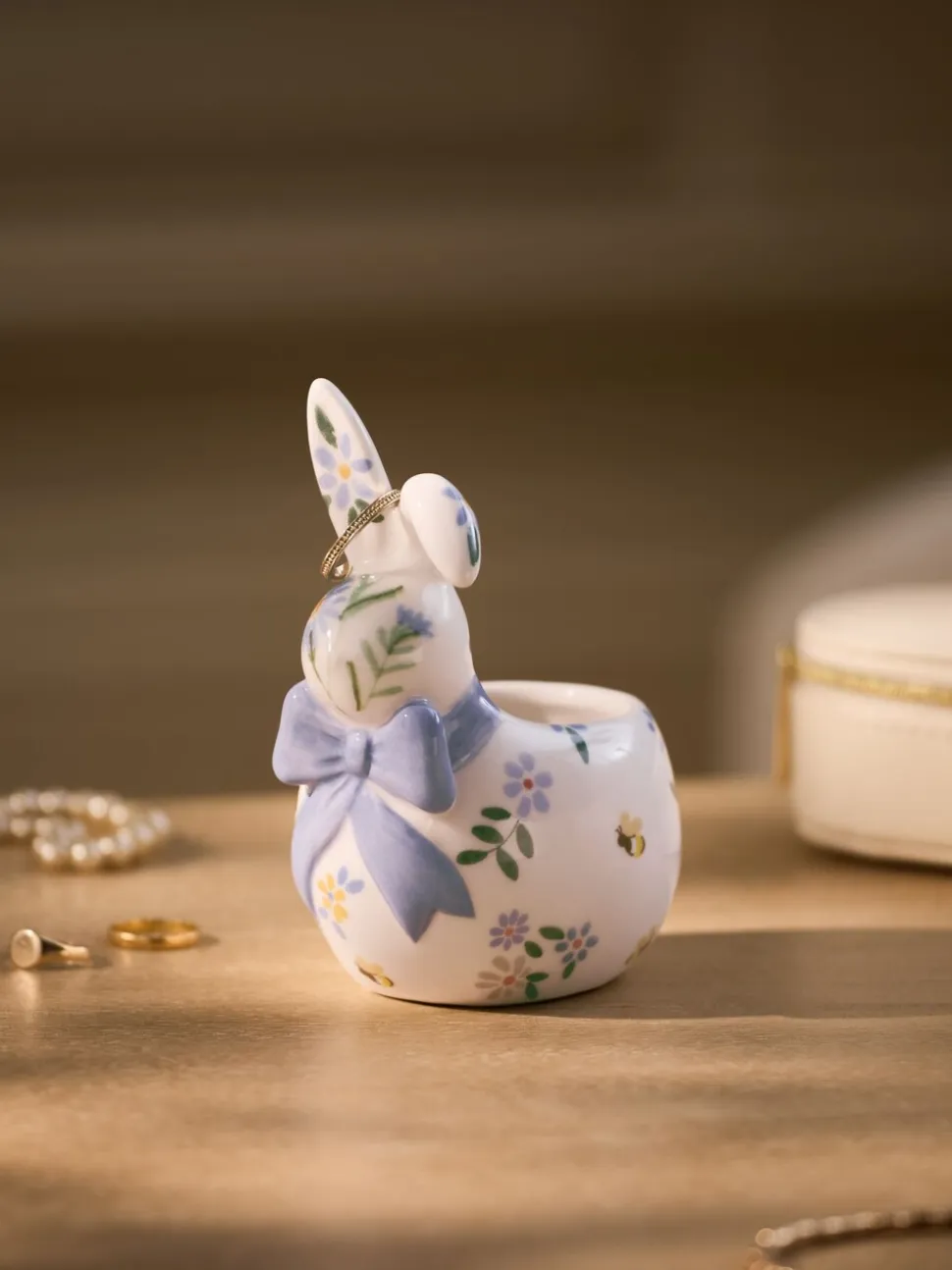 Ceramic Bunny Ring Holder