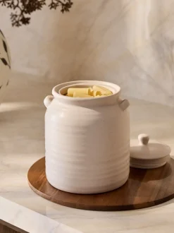 Ceramic Ribbed Biscuit Jar