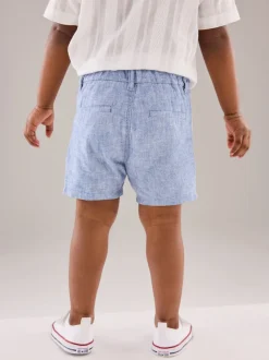 Chambray blauw - Chinoshort (3 mnd-7 jr)