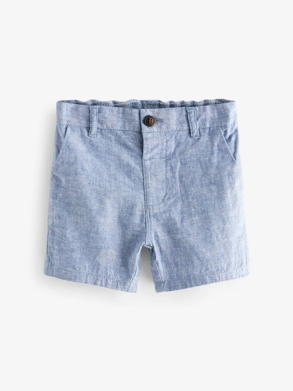 Chambray blauw - Chinoshort (3 mnd-7 jr)