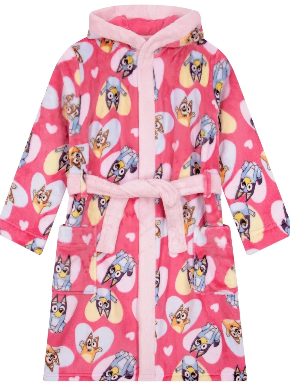Character Bluey And Bingo Hearts Dressing Gown