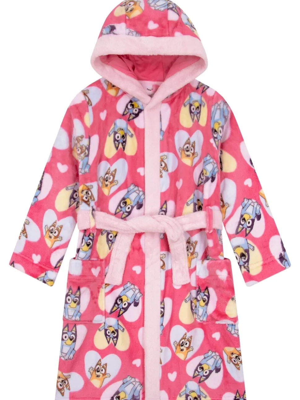 Character Bluey And Bingo Hearts Dressing Gown