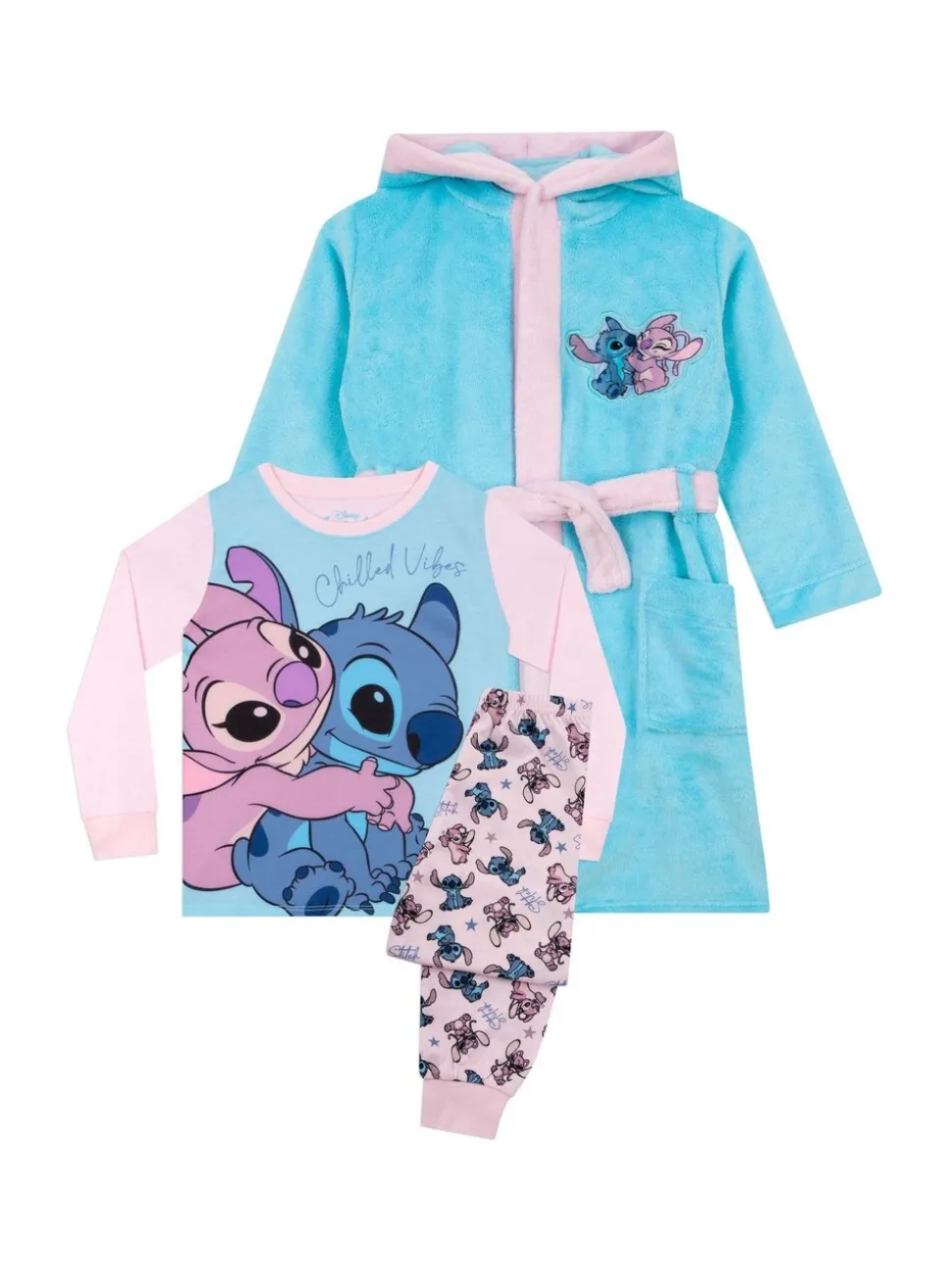 Character Disney Lilo And Stitch Dressing Gown And Pyjamas Set