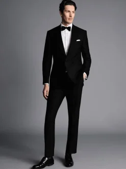 Charles Tyrwhitt - Slim-fit dinerkostuum met reverskraag: colbert