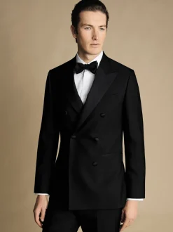 Charles Tyrwhitt - Slim-fit double-breasted diner-kostuum: colbert